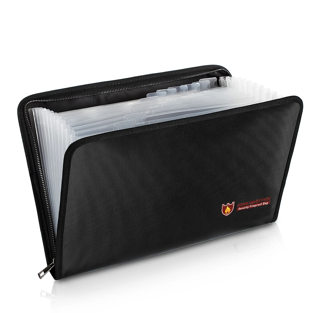 

Portable Fireproof File Folder Fireproof Fire And Water Resistant Money Document Bag With A4 Size 13 Pockets Zipper Closure