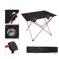 HooRu Portable Camping Table Folding Lightweight BBQ Desk with Carry Bag for Picnic Fishing Beach Hiking Garden Furniture