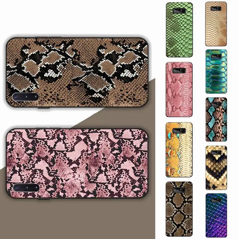 

Snake Skin print Phone Case for Samsung Note 5 7 8 9 10 20 pro plus lite ultra A21 12 72