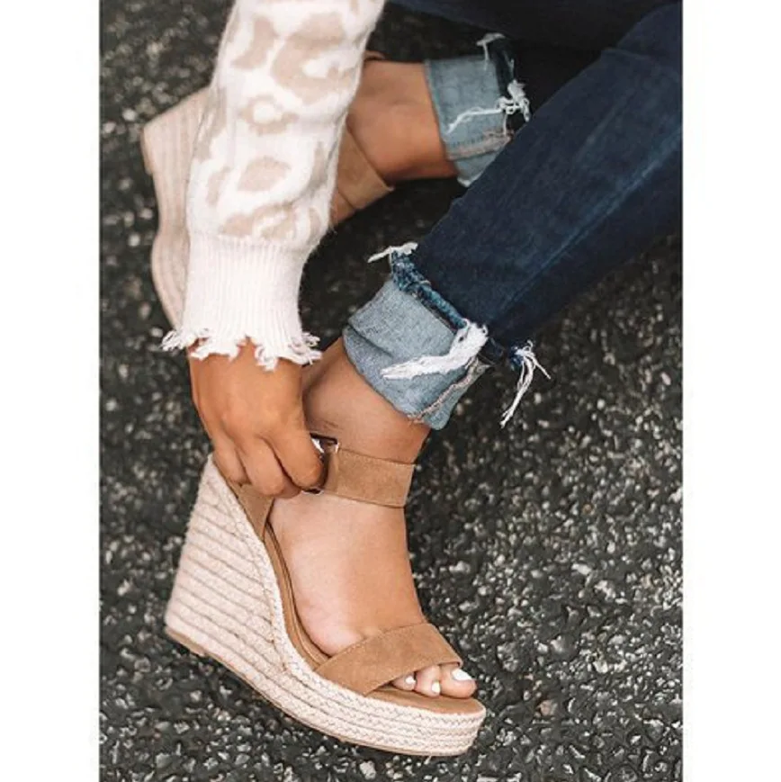 

Summer 2022 Ladies Shoes Platform Sandals Women Comfortable Wedges High Heels Pumps Sandalia Espadrilles Female Summer Size 43