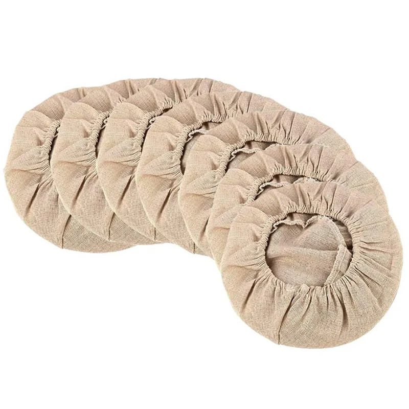 7 упаковок 9-дюймовая круглая корзина для расстойки хлеба и баннетона тканевая