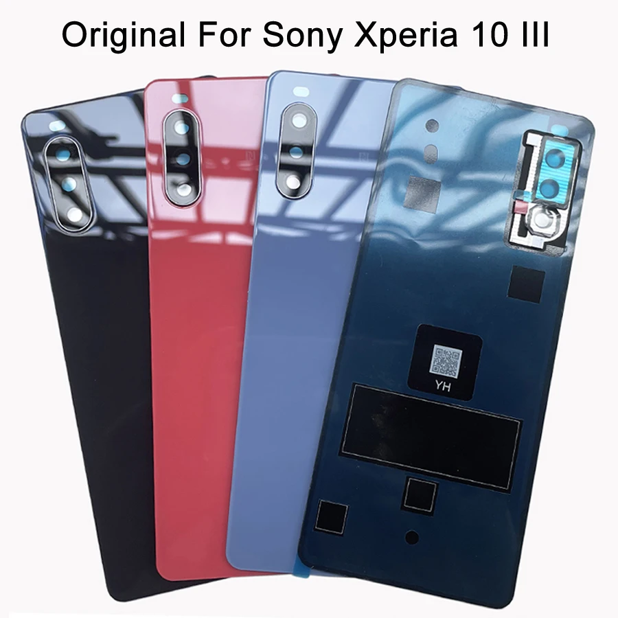 Новая стеклянная задняя крышка батарейного отсека для Sony Xperia 10 III Крышка X10 SO-52B