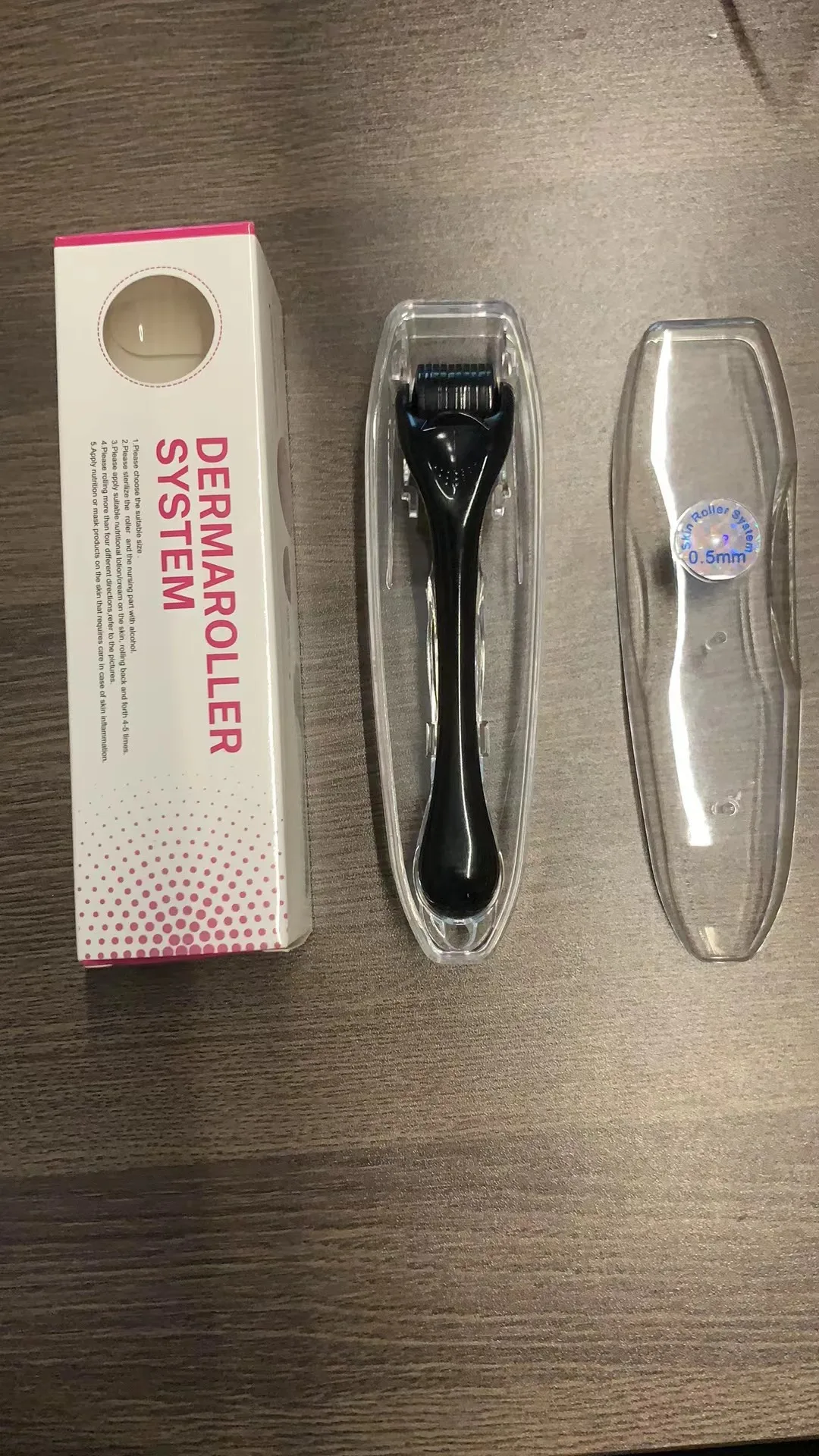 Черный Derma Roller 540 игла из нержавеющей стали ролик с микроиглами 0 25 3 мм для ухода за