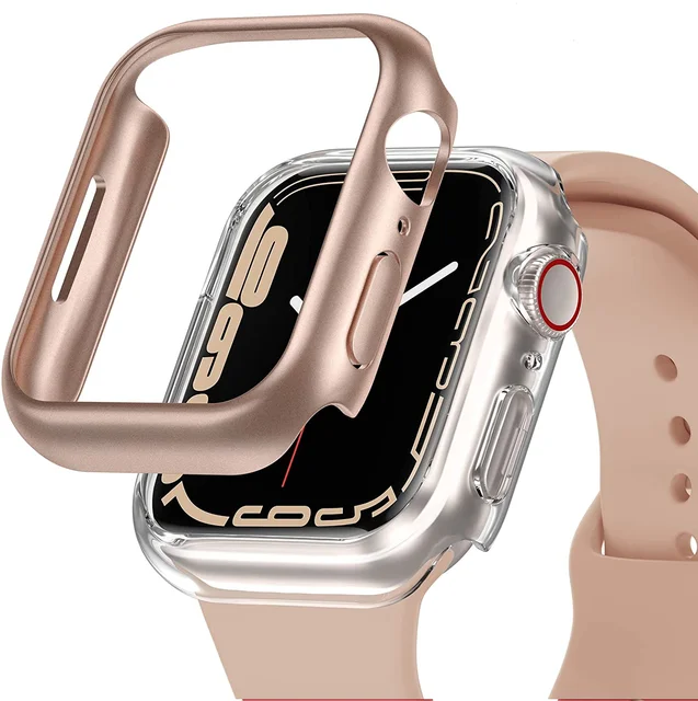 Чехол для Apple Watch чехол серии 7 6 se 5 4 3 аксессуары матовый защитный бампер из