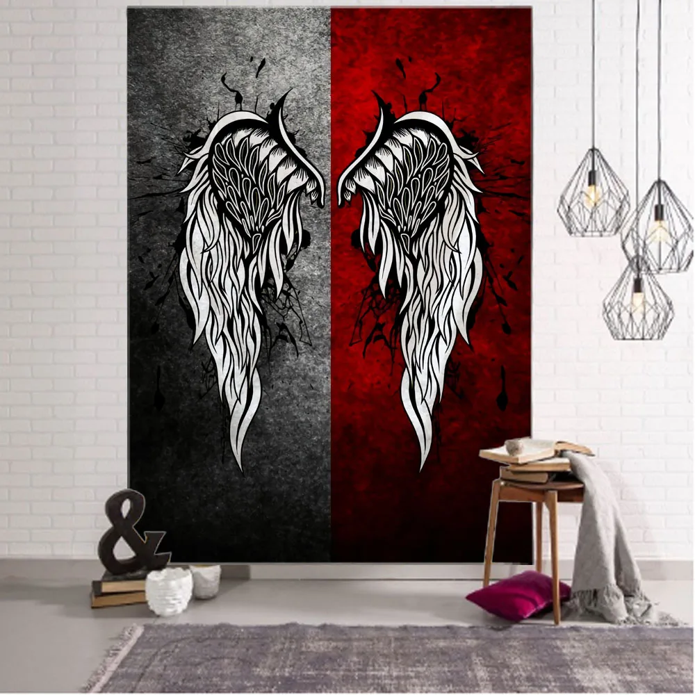 

Psychedelic wings starry sky tapestry wall hanging bohemian dreamy art home decoration blanket hippie room wall decoration