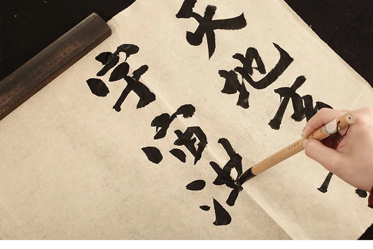50 Sheets Chinese Paper Handmade Thin Xuan Clear Straight Maobian for Calligraphy Practice