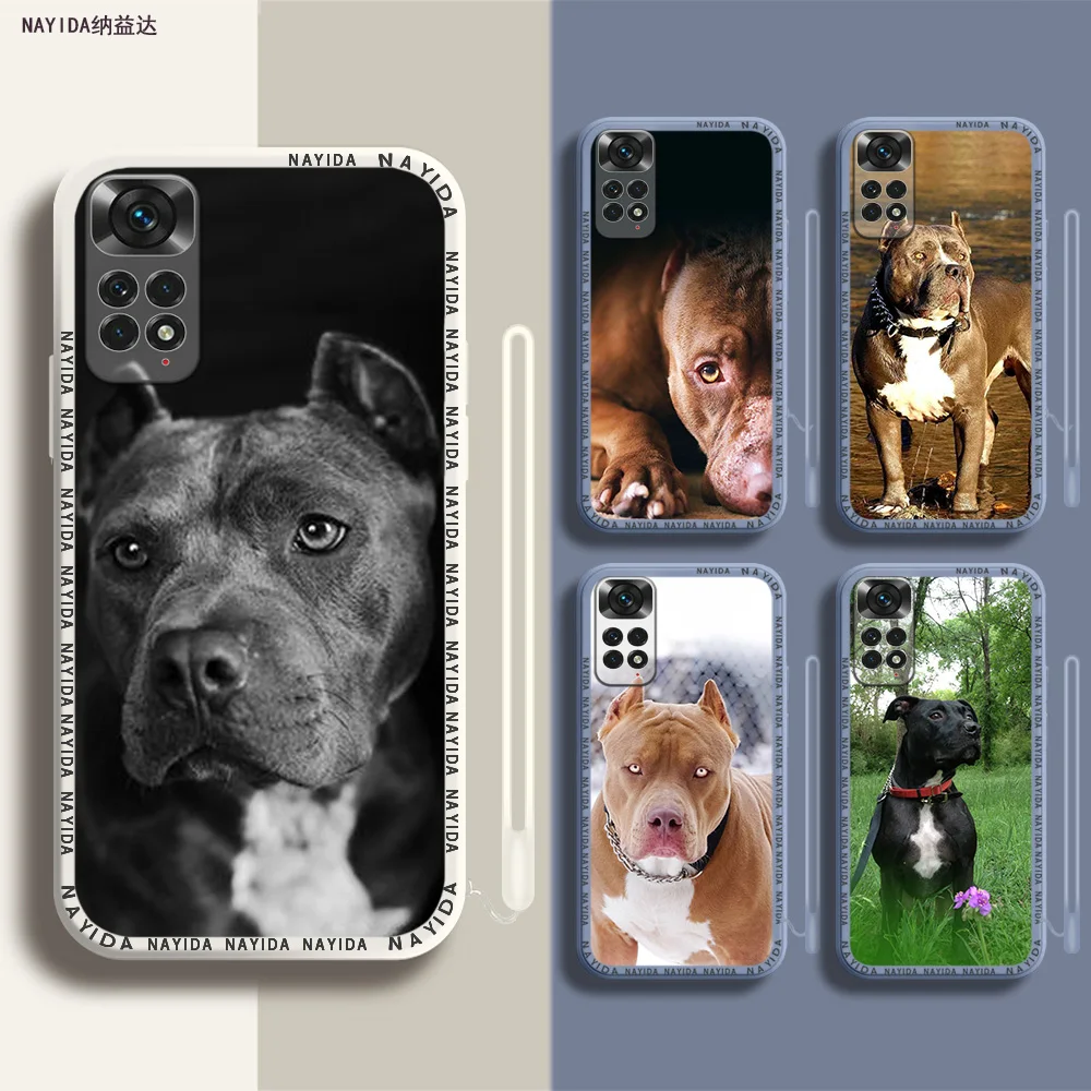 

Phone Case For Xiaomi Redmi Note 12 11 12S Pro Plus 12c 11a 4G 5G Soft Silicone Cover Pit Bull Lovely Dog Pitbull