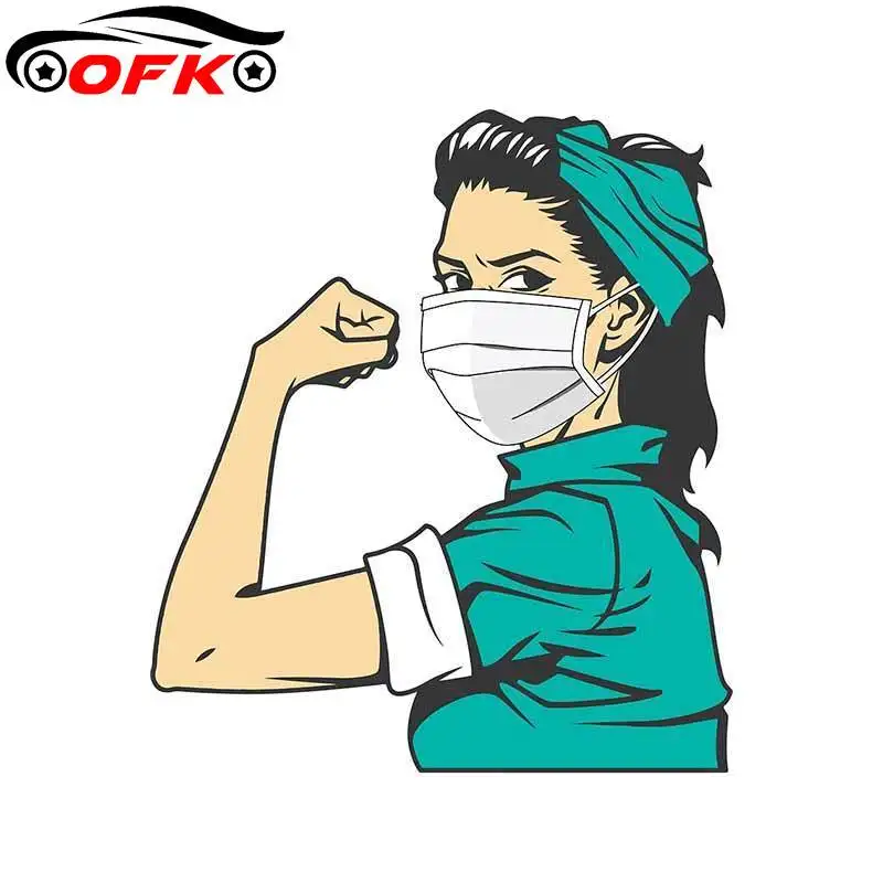 

Клепальная наклейка для Rosie, для медсестер, водонепроницаемая наклейка для кузова мотоцикла, бампера, автомобиля, ПВХ, 13 см * 11 см