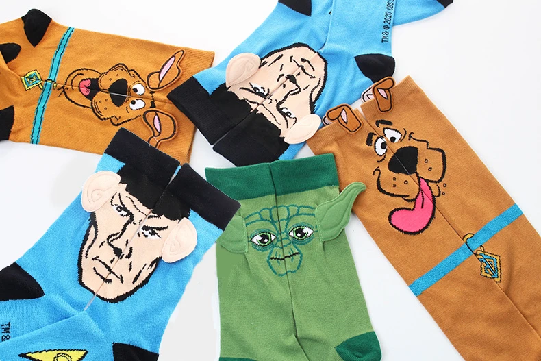 Новые модные мужские носки высококачественные милые женские с трехмерными