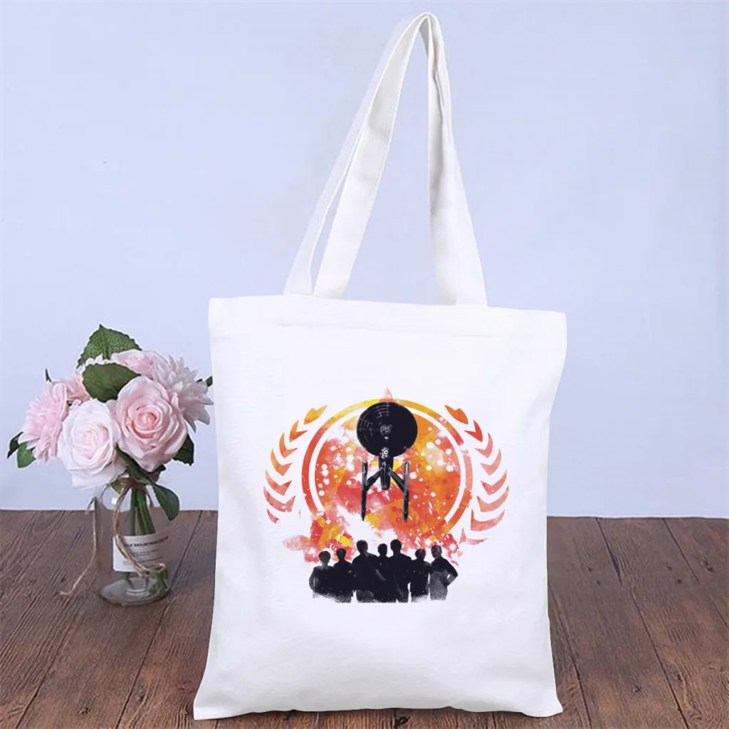 

Federation HeroesHandbag Star Trek Science TV Shoulder Canvas Bags Adults Storage Pocket Shopper HandBags Kawaii Tote Bag