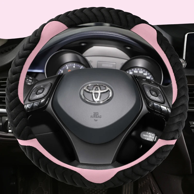 Зимние плюшевые спортивные аксессуары для Toyota CHR чехол рулевого колеса
