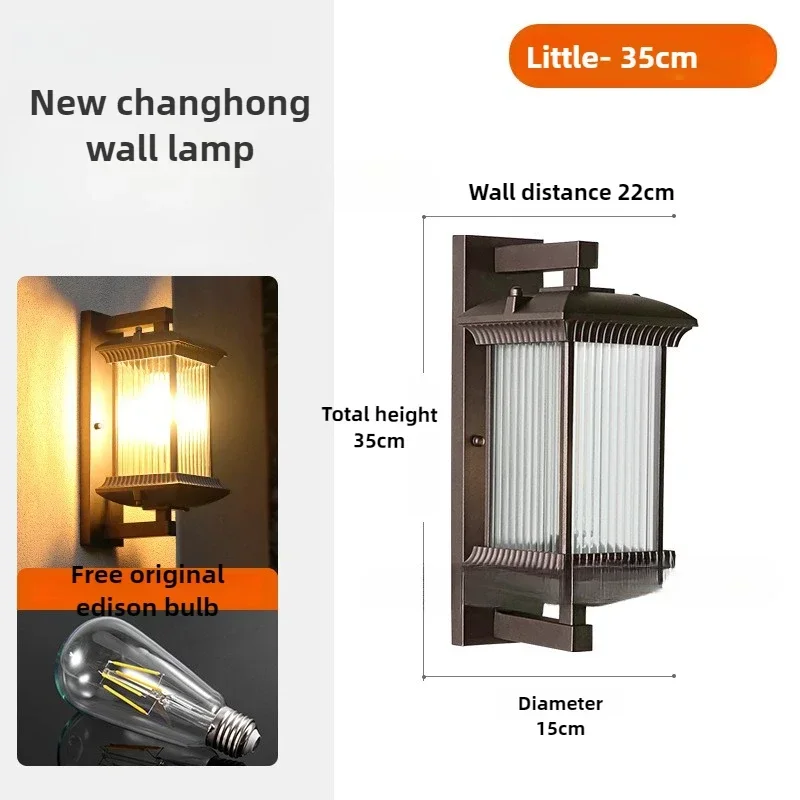 

Винтажный уличный настенный светильник в стиле ретро, лампа для крыльца, европейская вилла, бра, водонепроницаемый внешний садовый светильник для двора, кофейный E26/E27