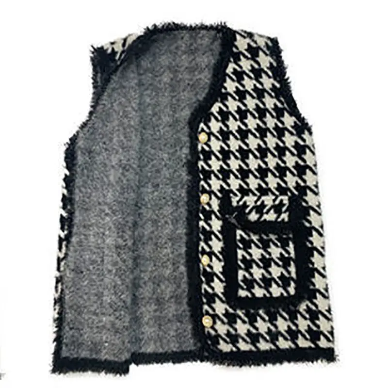 Осенне-зимний теплый женский жилет из искусственного меха норки куртки флиса без