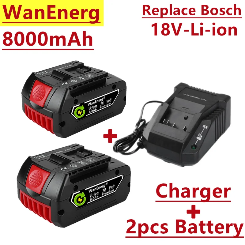 

Литий-ионная аккумуляторная батарея 18 в, 8000 мАч, для Bosch, сменная батарея, электрический инструмент, bat609,bat609g,bat618,bat618g,bat614