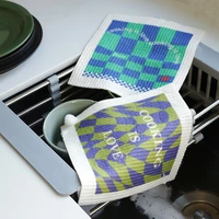 absorbent kitchen dish cloths non stick oil household cleaning cloth wiping towel home kitchen tool cotton pulp ktichen cloth