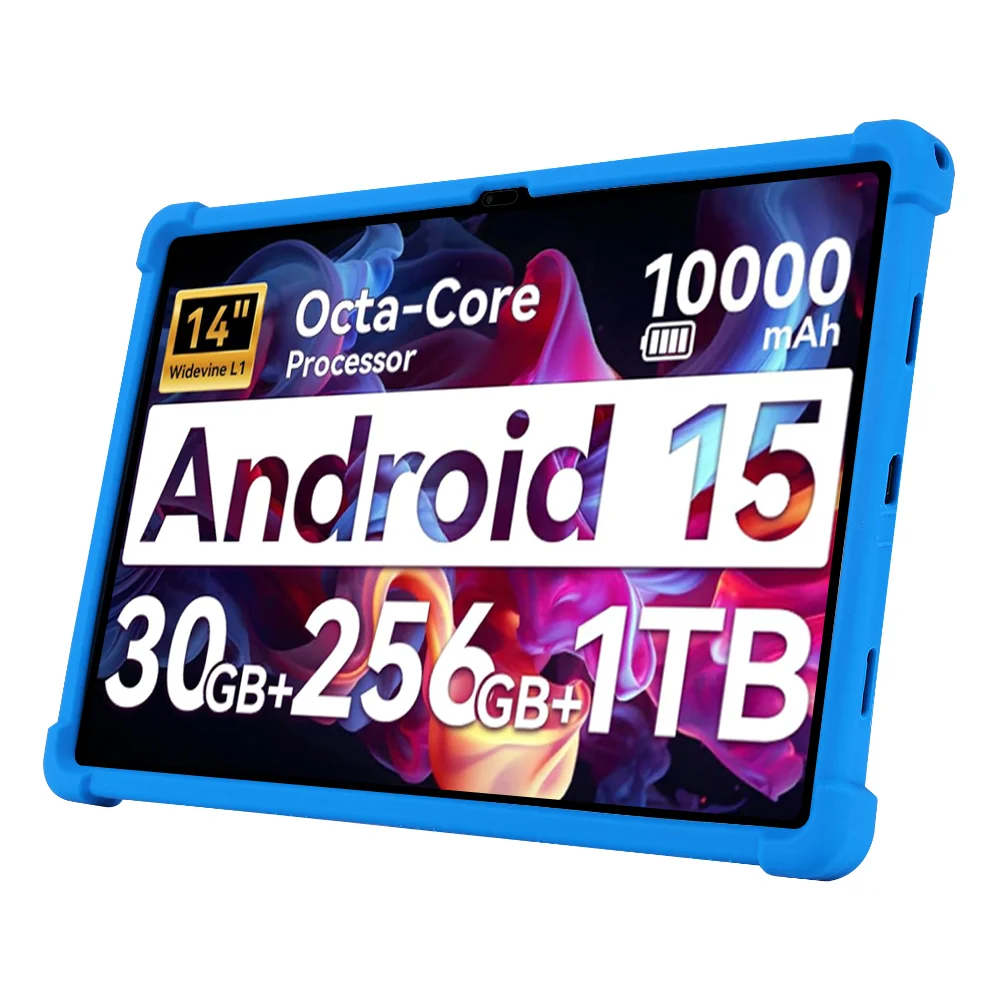 Фото Защитный чехол для планшета Logicom Tab XL 14 дюймов: детский чехол из мягкого силикона с регулируемой подставкой №2
