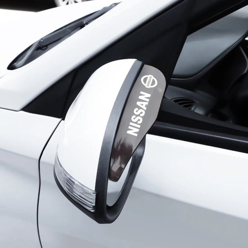 

1Set Black Transparent Rain Cover Pvc Material Rain Flake Car Rear View Mirror Protection For Nissan Tiida Teana Skyline Juke XT