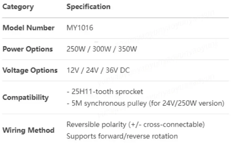 Высокоскоростной коллекторный двигатель MY1016 250W300W350W 12V24V36V с цепной звездочкой для комплекта переоборудования электровелосипедаскутератрицикла (art.: 3920d9ff6ea0f) - 3920d9ff6ea0f