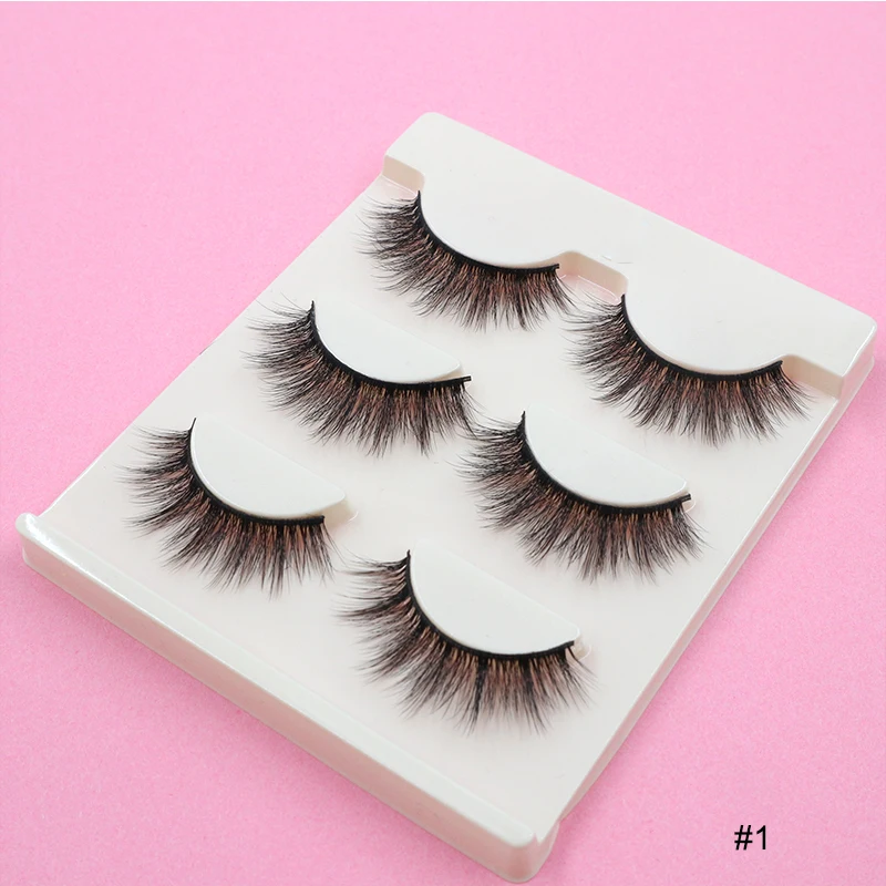 

Soft Fluffy Wispy 3 pairs 40 Styles False Eyelashes Natural Long 3D Faux Mink Hair Handmade Lashes Eye Maquiagem for beauty