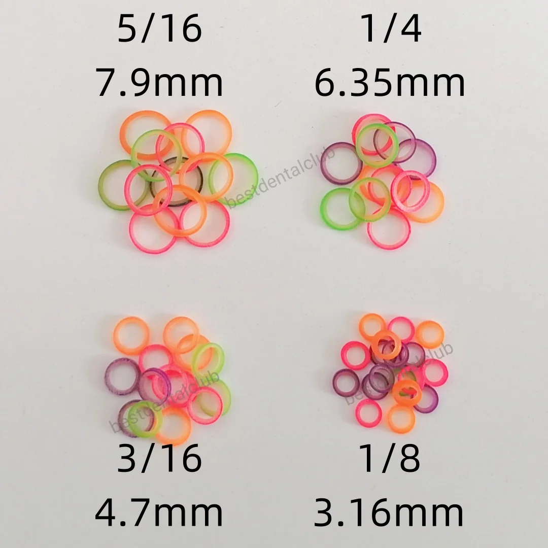 10 упаковок/1000 шт. разноцветные эластичные резинки галстуки для лигатуры 6 5 унций 4