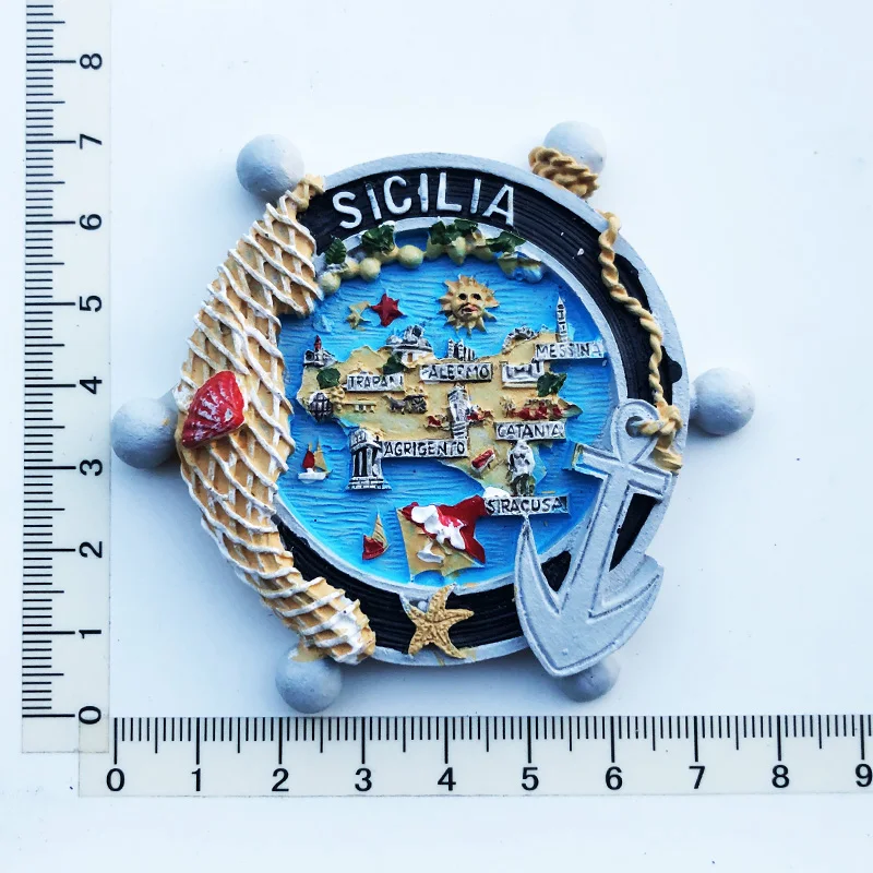 Сицилийский руль магнит на холодильник креативные ремесла сообщения наклейки