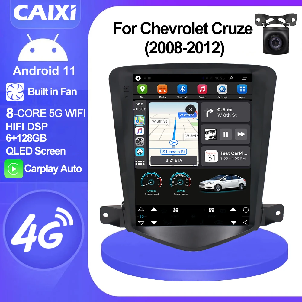 Магнитола CAIXI GX9 для Chevrolet Cruze 2008-2014 9 7 дюймов Android Автомобильный мультимедийный