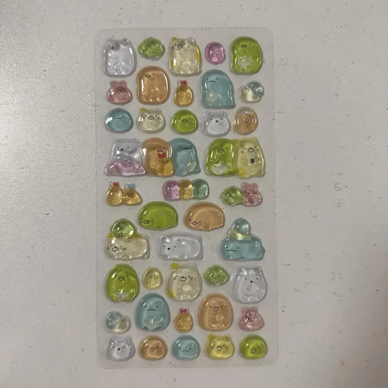 Фото Наклейки Sumikkogurashi с мультяшными персонажами для творчества, игрушки для аниме-фанатов, креативное украшение, подарки на день рождения для мальчиков и девочек №2