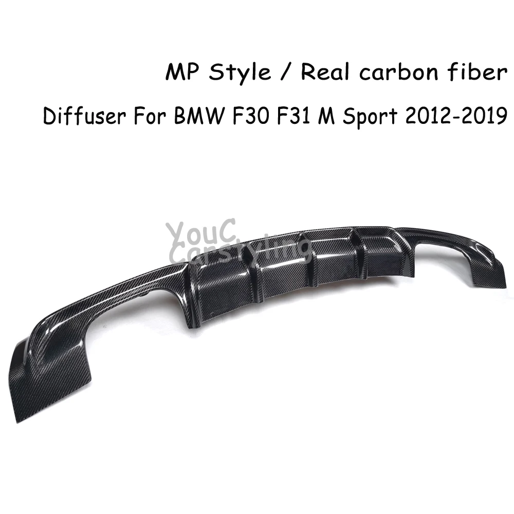 Фото Диффузор заднего бампера MP Style из карбона/пластика ABS для BMW 3 серии F30 2012-2019 320i 328i 330i 335i Sports M Package №2
