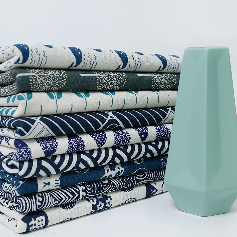 

Printed cotton linen cloth and wind cloth curtain cloth sofa linen cloth coarse linen tablecloth handmade DIY fabric