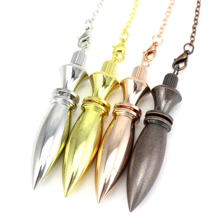 

LL Simple Design Electroplate Alloy Water Droplets Form Solid Pendant Frequency Modulation Divination Pendulum Jewelry Gift