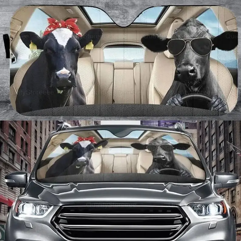 

Автомобильный солнцезащитный козырек для крупного рогатого скота, забавный козырек для крупного рогатого скота, милый автомобильный козырек для крупного рогатого скота, подарок для Него, подарок для папы ZPT312108A46