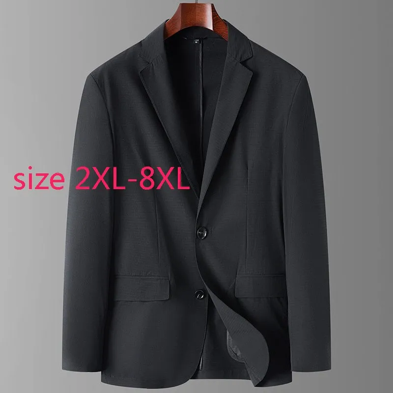 

New Arrival Fashion Super Large Thin Men Fashion Suit Coat Blazers Spring And Autumn Casual Plus Size 2XL 3XL 4XL5XL 6XL 7XL 8XL