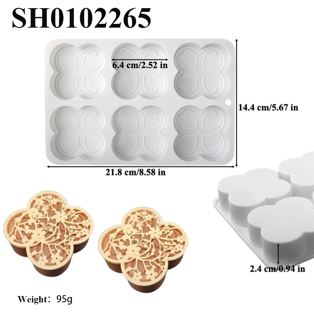 

Форма для мусса Meibum силиконовая clover 6 шт.