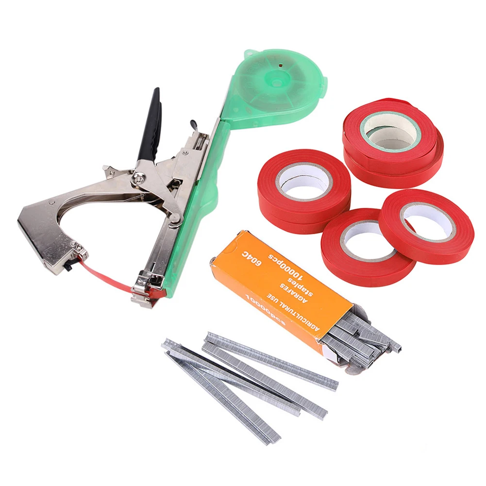 

Garden Plants Tying Machine with Tapes Staples Branch Hand Tying Binding Machine Minced Flower Vegetable Tapetool Tapener Tools