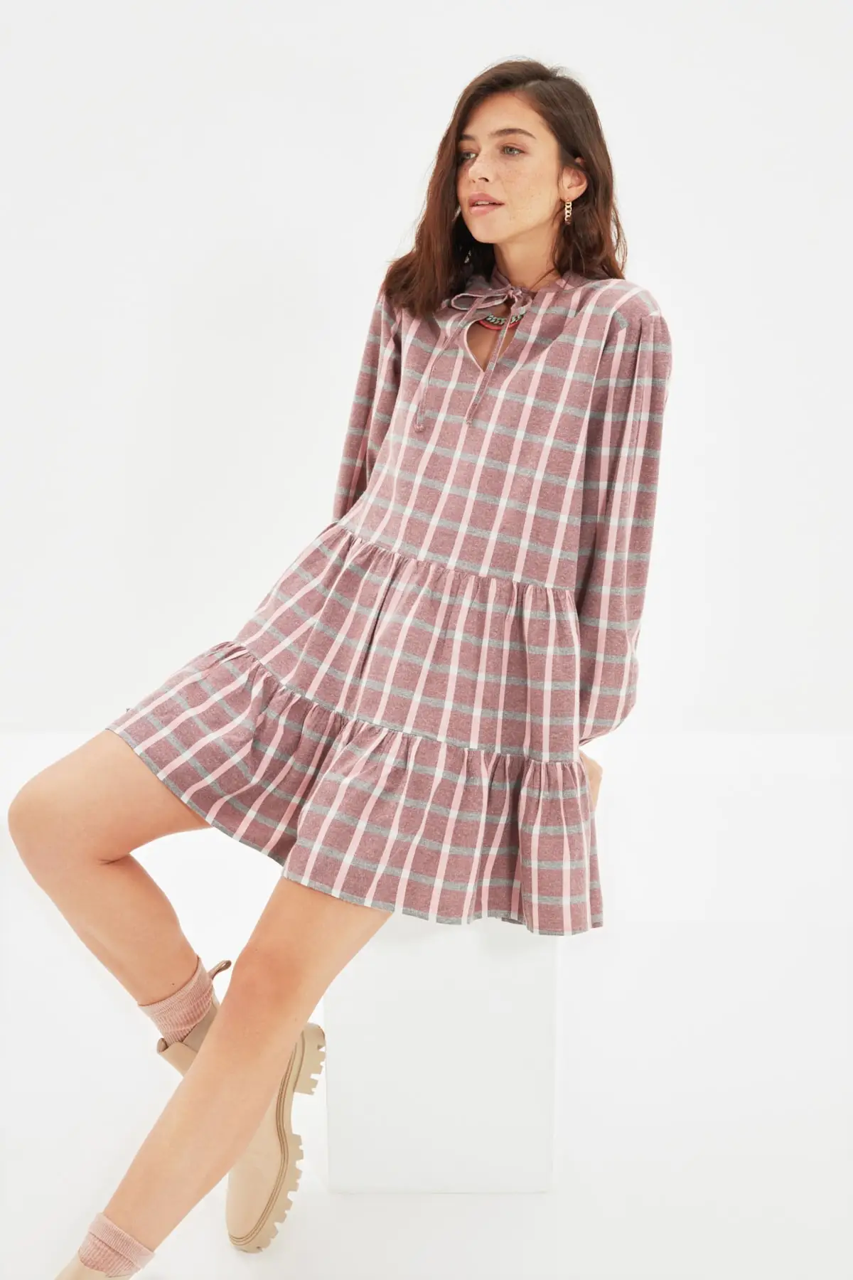

Trendyol Petit Plaids Dress TWOAW22EL0950