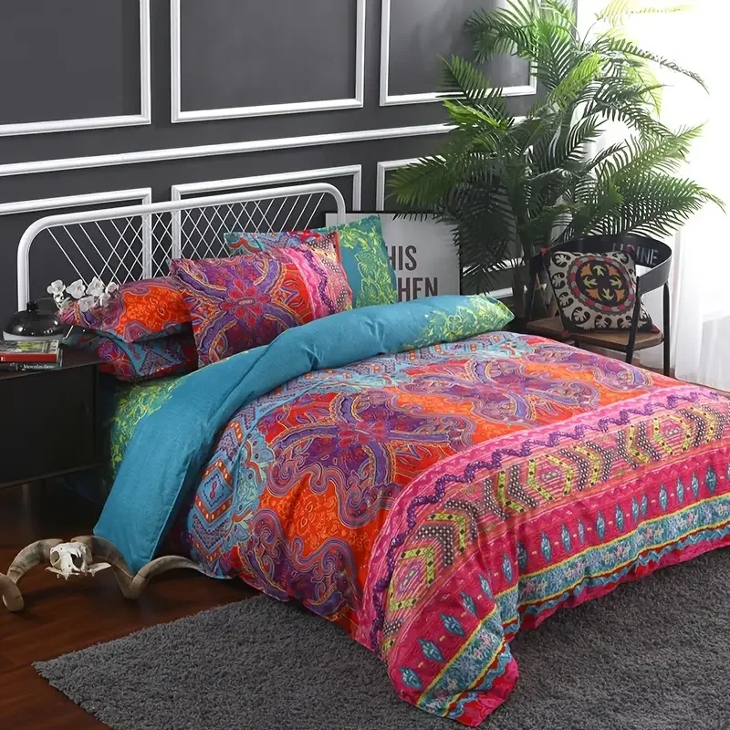 

HMTX Boho Duvet Cover Set With Matching Pillowcase, Modern Bedding Set