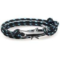 viking bracelet shark multilayer rope bracelet men ladies charm survival adjustable rope chain men bracelet jewelry