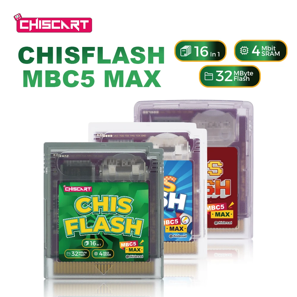 Фото Картридж Chiscart MBC5 MAX V1.22 с 4 МБ SRAM и 32 МБ ROM для GBxCart, GBflash, Joey Jr, Burner для консолей Gameboy GBC, GBA №1