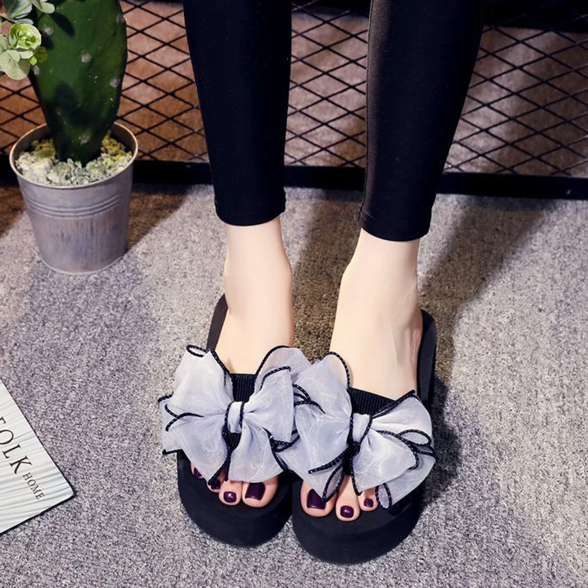 Сандалии женские на толстой нескользящей подошве босоножки ручной работы