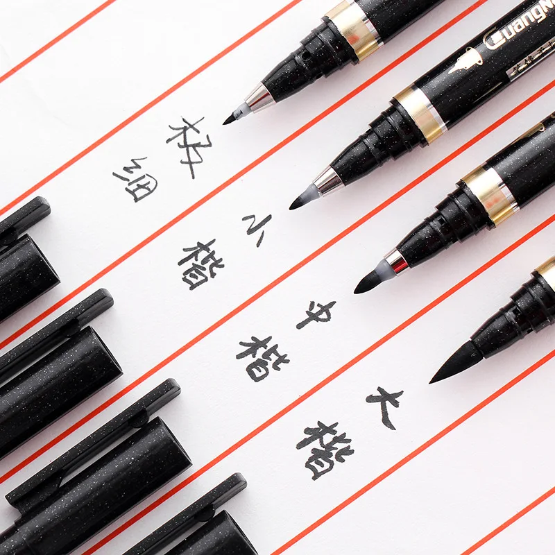 PraticalFine Durable Tip Caligraphy Pen Pigma Art Marker Drawing Sketch Archival Black Ink Brush Art Supplies Stationery Supply