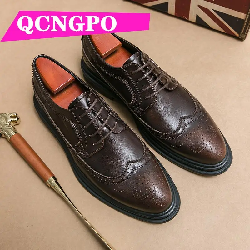 

Derby shoes Cow Hide business lace up shoes office shoes wedding shoes water proof groom leather shoes meeting shoes