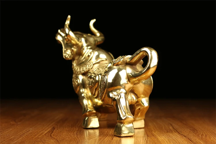 ТОП ХОРОШИЙ ДОМАШНИЙ офисный талисман для рисования денег # LUCK Cattle Fortune Bull FENG SHUI