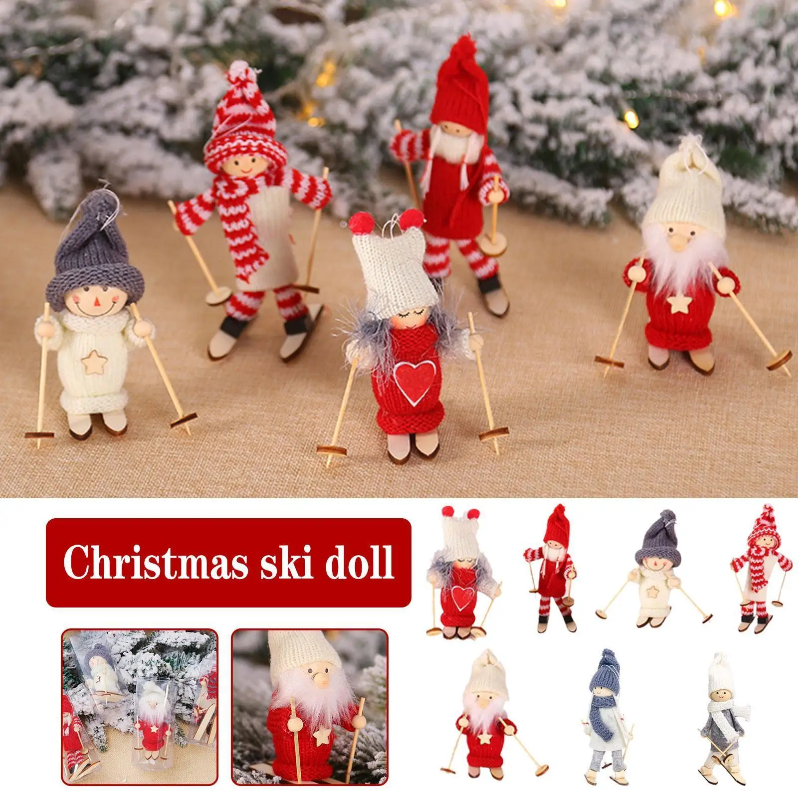 

Милые ангельские лыжные куклы, подвесные рождественские украшения, рождественские подарки, Рождественский Декор, новогодние украшения, новинка 2023 года, для дома U7M0