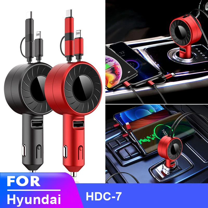 

USB Type C Car Charger for iPhone Android HUAWEI HONOR Xiaomi Redmi Samsung Galaxy POCO X3 Pro OPPO Realme for Hyundai HDC-7