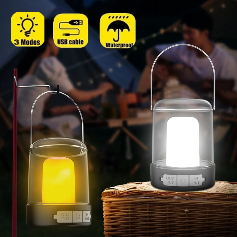 

Портативные фонари для кемпинга, перезаряжаемый светодиодный фонарь, лампочка большой мощности для палатки, освещение для кемпинга