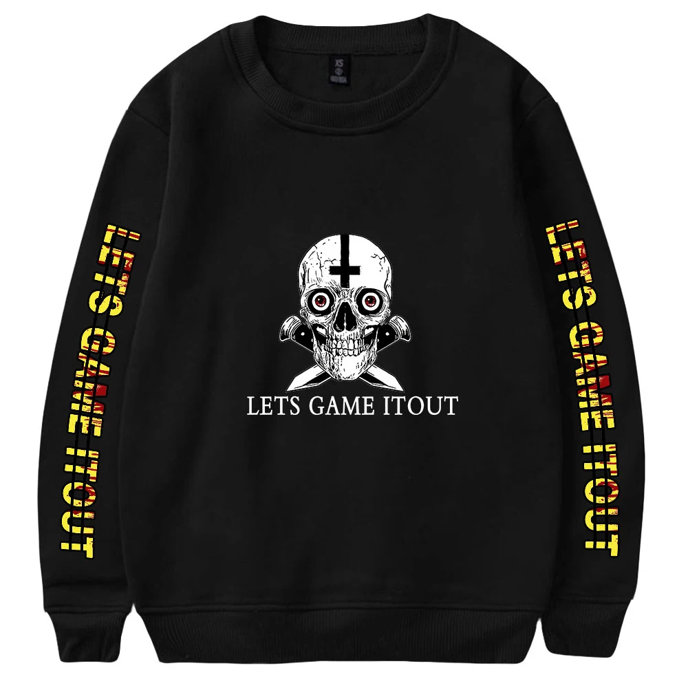 

Свитшот Let's Game It Out с круглым вырезом, женский и мужской пуловер с длинным рукавом, спортивный костюм, модная Уличная Повседневная одежда