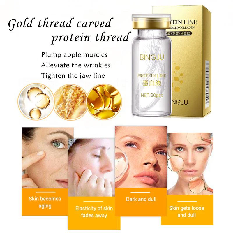 

Face Wrinkle Master Care Gold Protein Peptide Face Line Carving Essence Combination Skin Care Anti Aging