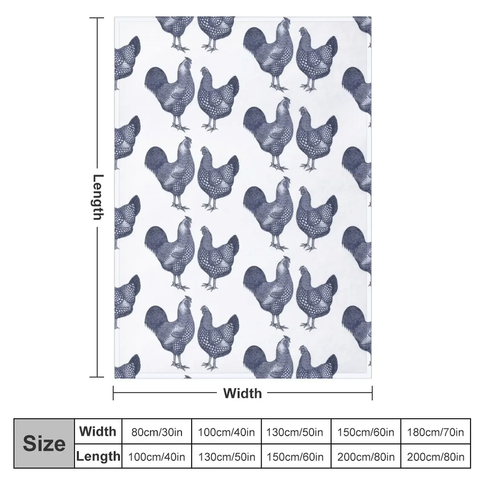 Синее одеяло Wyandotte для цыплят кур и петух летнее постельное белье гигантские