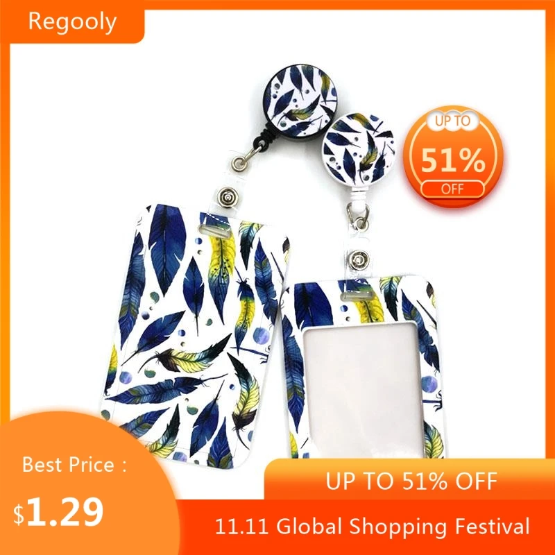 

Blue Starry Sky Feathers Leaves Credit Cards ID Holder Bag Student Women Travel Bank Bus Business Cards Cover Accessories Gifts