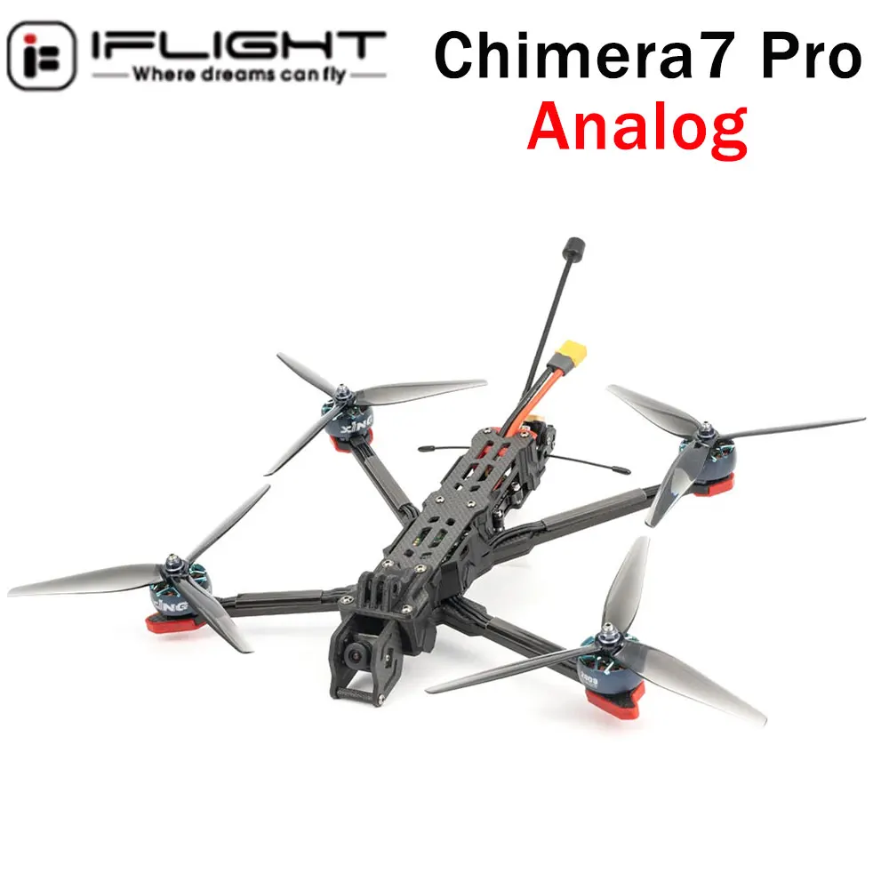 

iFlight Chimera7 Pro 6S 7.5inch FPV Long Range Analog BNF With RaceCam R1 Mini 1200TVL 2.1mm Cam/XING2 2809 1250KV Motor for FPV